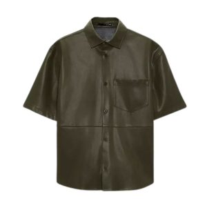Women Leather Shirt